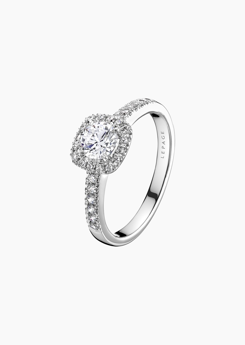 Madame Rose solitaire in gold and diamonds / Lepage