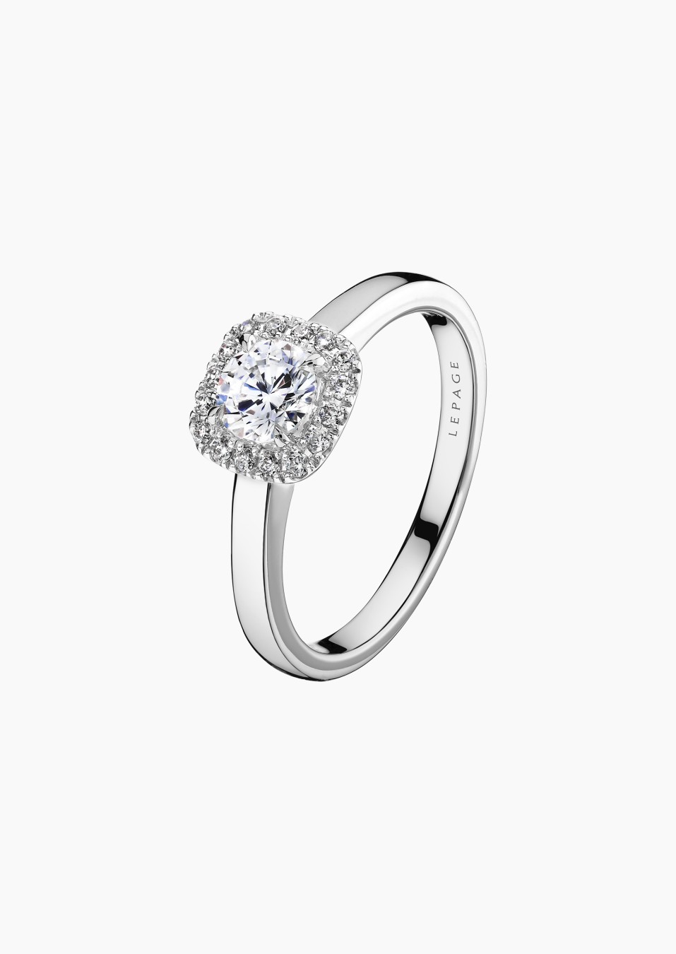 Jolie-Rose solitaire in gold and diamonds / Lepage