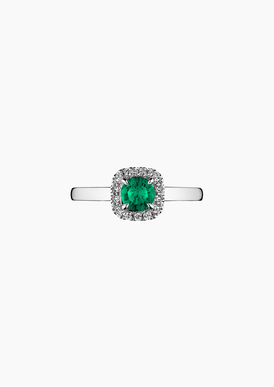 Jolie-Rose solitaire in gold, emerald and diamonds / Lepage Jolie-Rose solitaire in gold, emerald and diamonds / Lepage