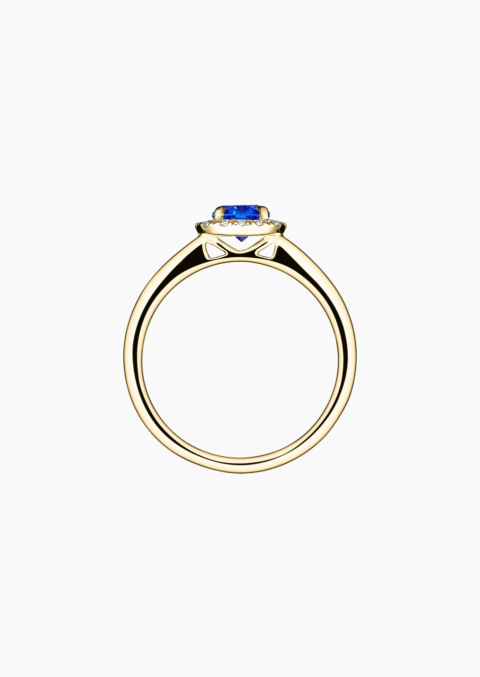 Jolie-Rose solitaire in gold, sapphire and diamonds / Lepage Jolie-Rose solitaire in gold, sapphire and diamonds / Lepage