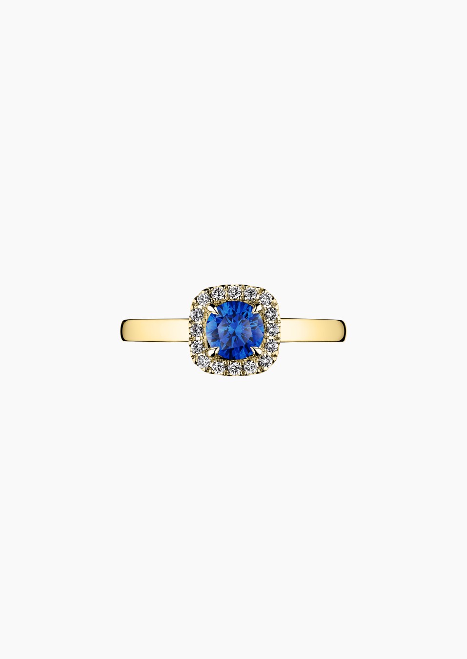 Jolie-Rose solitaire in gold, sapphire and diamonds / Lepage Jolie-Rose solitaire in gold, sapphire and diamonds / Lepage