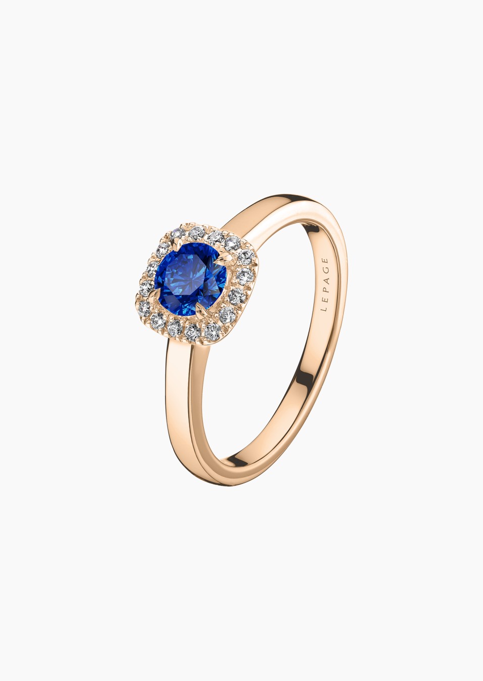 Jolie-Rose solitaire in gold, sapphire and diamonds / Lepage Jolie-Rose solitaire in gold, sapphire and diamonds / Lepage