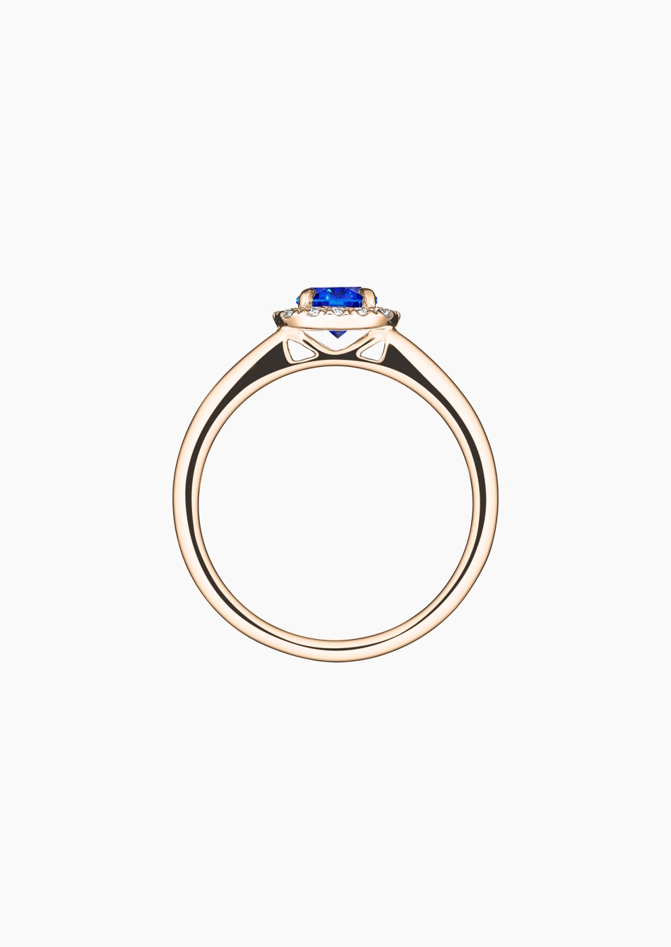 Jolie-Rose solitaire in gold, sapphire and diamonds / Lepage Jolie-Rose solitaire in gold, sapphire and diamonds / Lepage