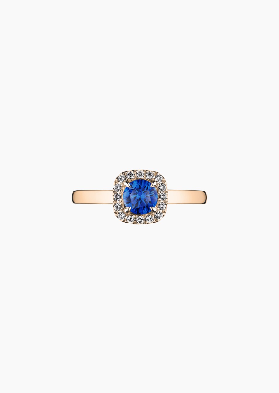 Jolie-Rose solitaire in gold, sapphire and diamonds / Lepage Jolie-Rose solitaire in gold, sapphire and diamonds / Lepage