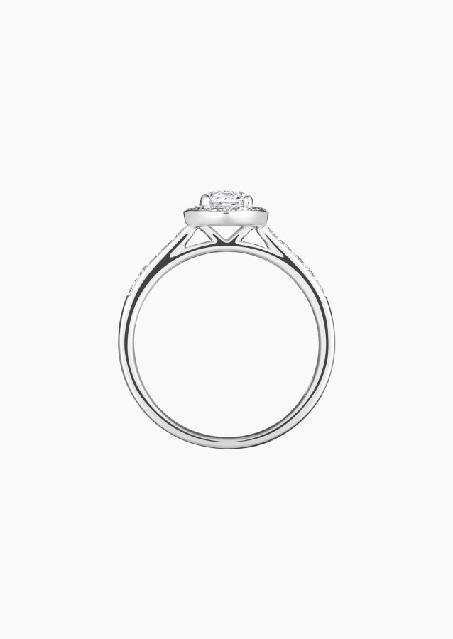 Coquette solitaire in gold and diamonds / Lepage