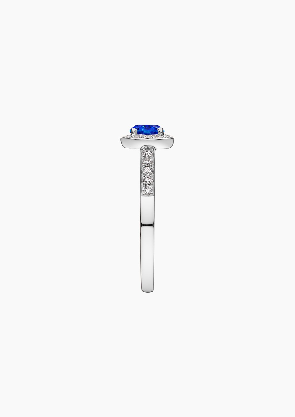 Solitaire Coquette en or blanc saphir et diamants / Lepage Solitaire Coquette en or blanc saphir et diamants / Lepage