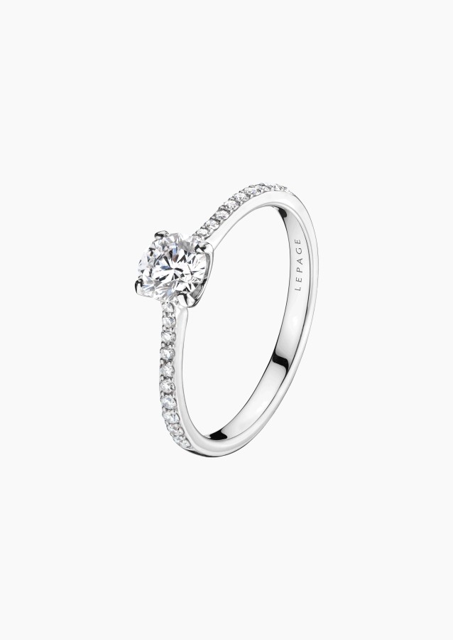 Demoiselle solitaire in gold and diamonds / Lepage