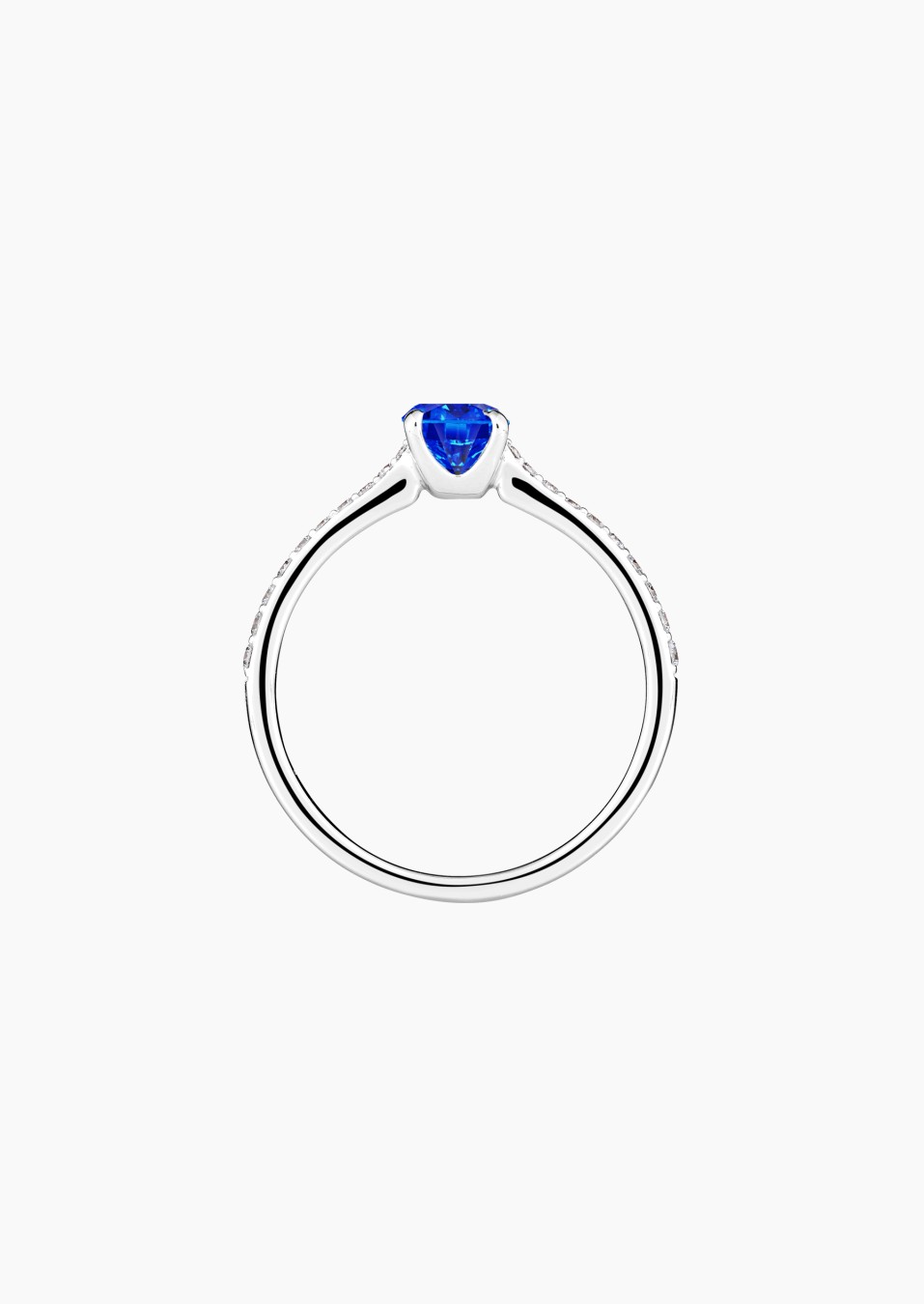 Demoiselle solitaire in gold, sapphire and diamonds / Lepage Demoiselle solitaire in gold, sapphire and diamonds / Lepage