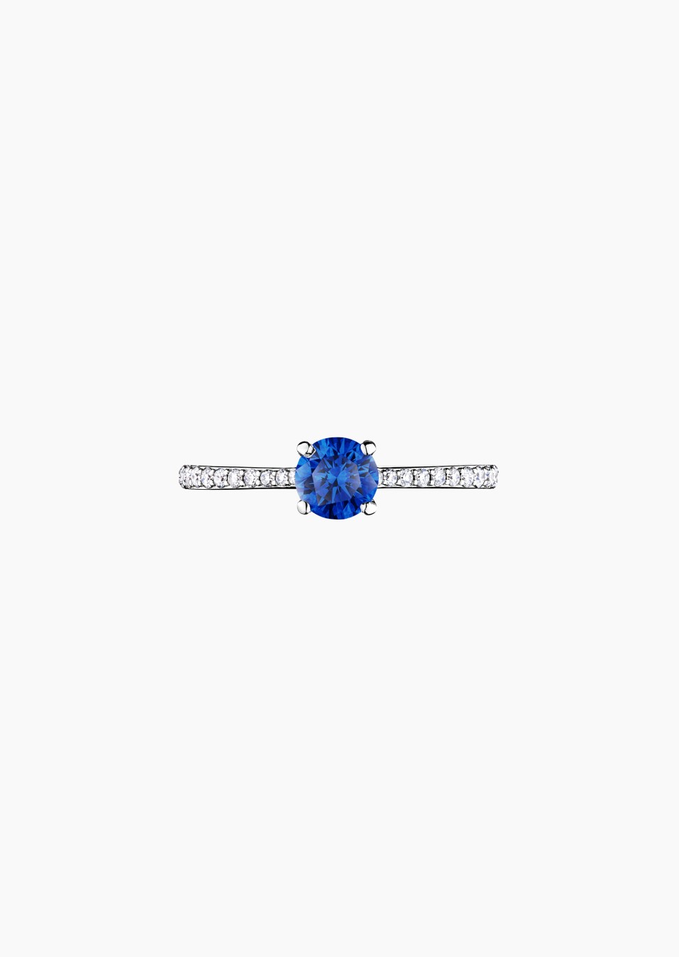 Demoiselle solitaire in gold, sapphire and diamonds / Lepage Demoiselle solitaire in gold, sapphire and diamonds / Lepage
