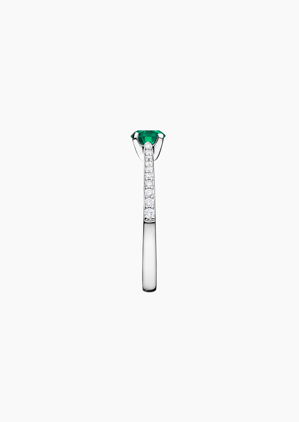 Demoiselle solitaire in gold, emerald and diamonds / Lepage Demoiselle solitaire in gold, emerald and diamonds / Lepage