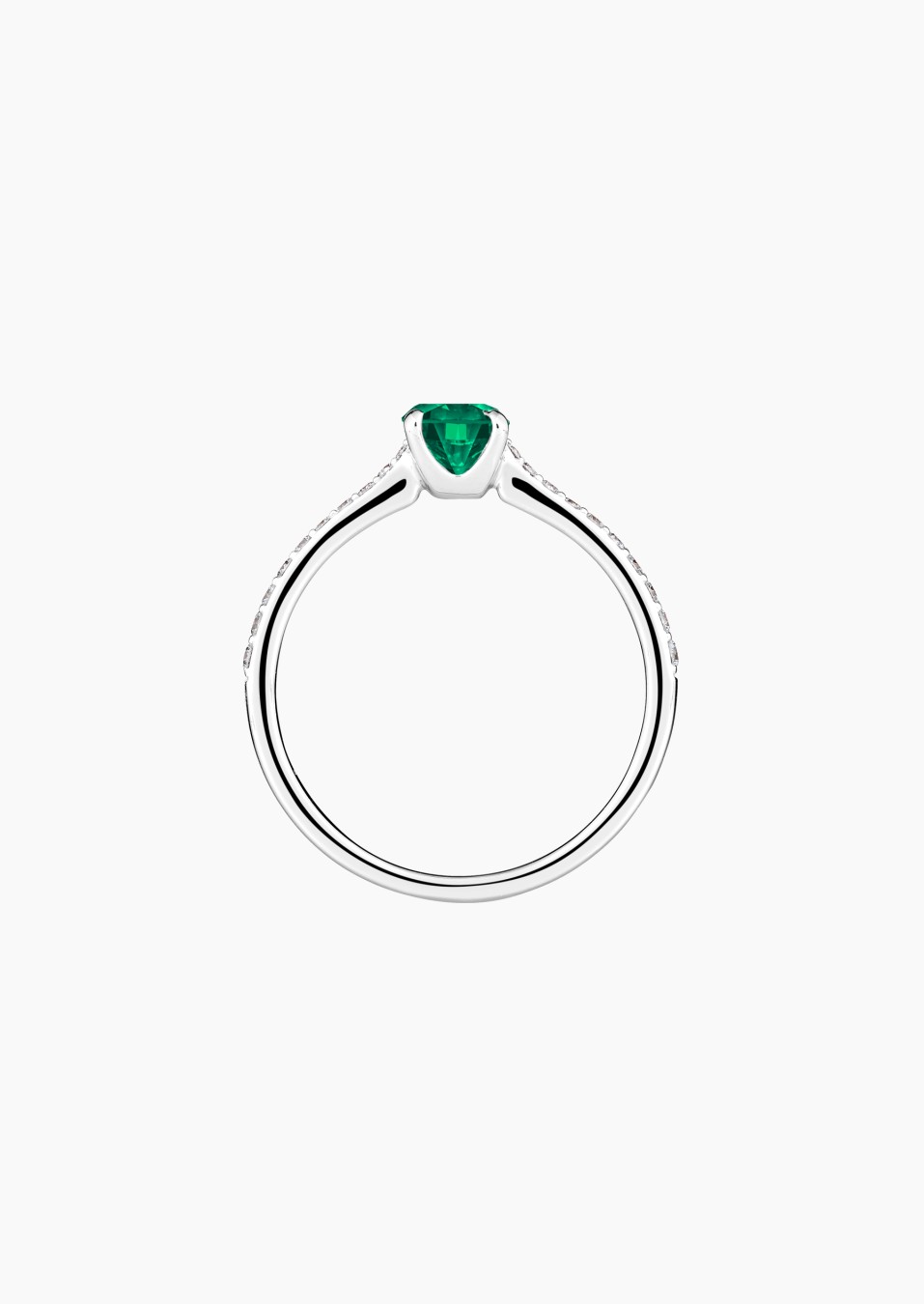 Demoiselle solitaire in gold, emerald and diamonds / Lepage Demoiselle solitaire in gold, emerald and diamonds / Lepage