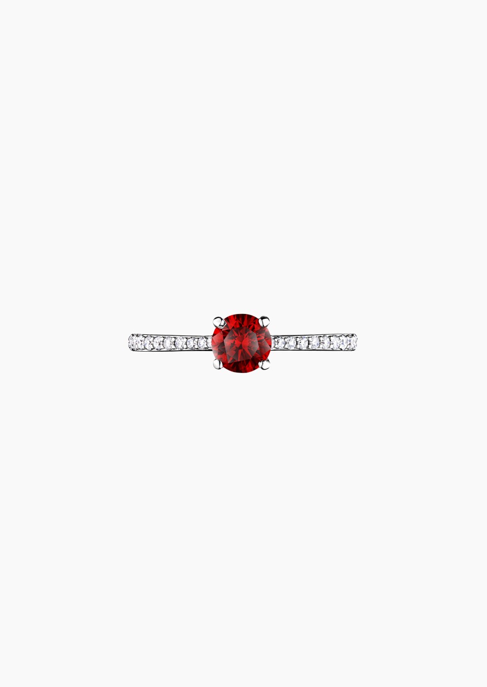 Demoiselle solitaire in gold, ruby and diamonds / Lepage Demoiselle solitaire in gold, ruby and diamonds / Lepage