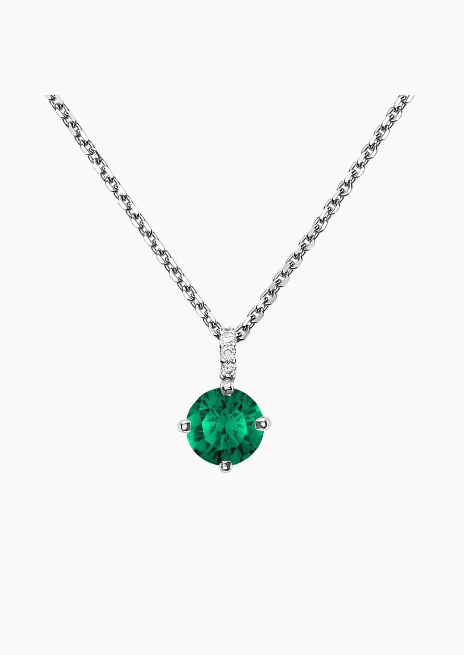 Flirt necklace in gold, emerald and diamonds / Lepage