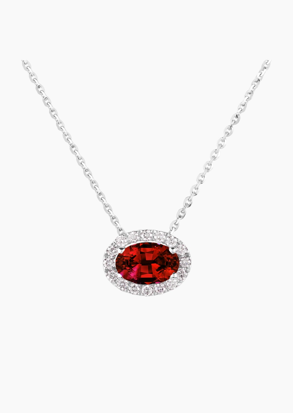 Eleanor necklace in gold, ruby and diamonds / Lepage