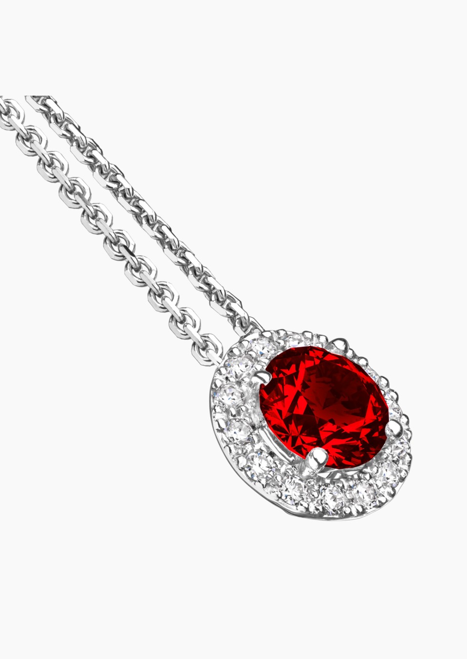 Collier Coquette en or, rubis et diamants / Lepage