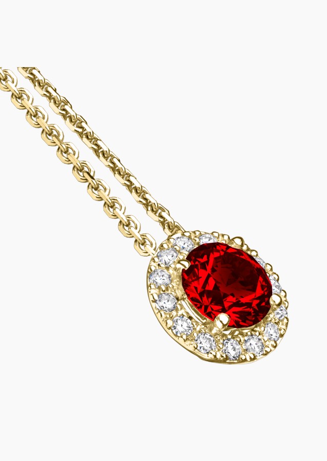 Collier Coquette en or, rubis et diamants / Lepage