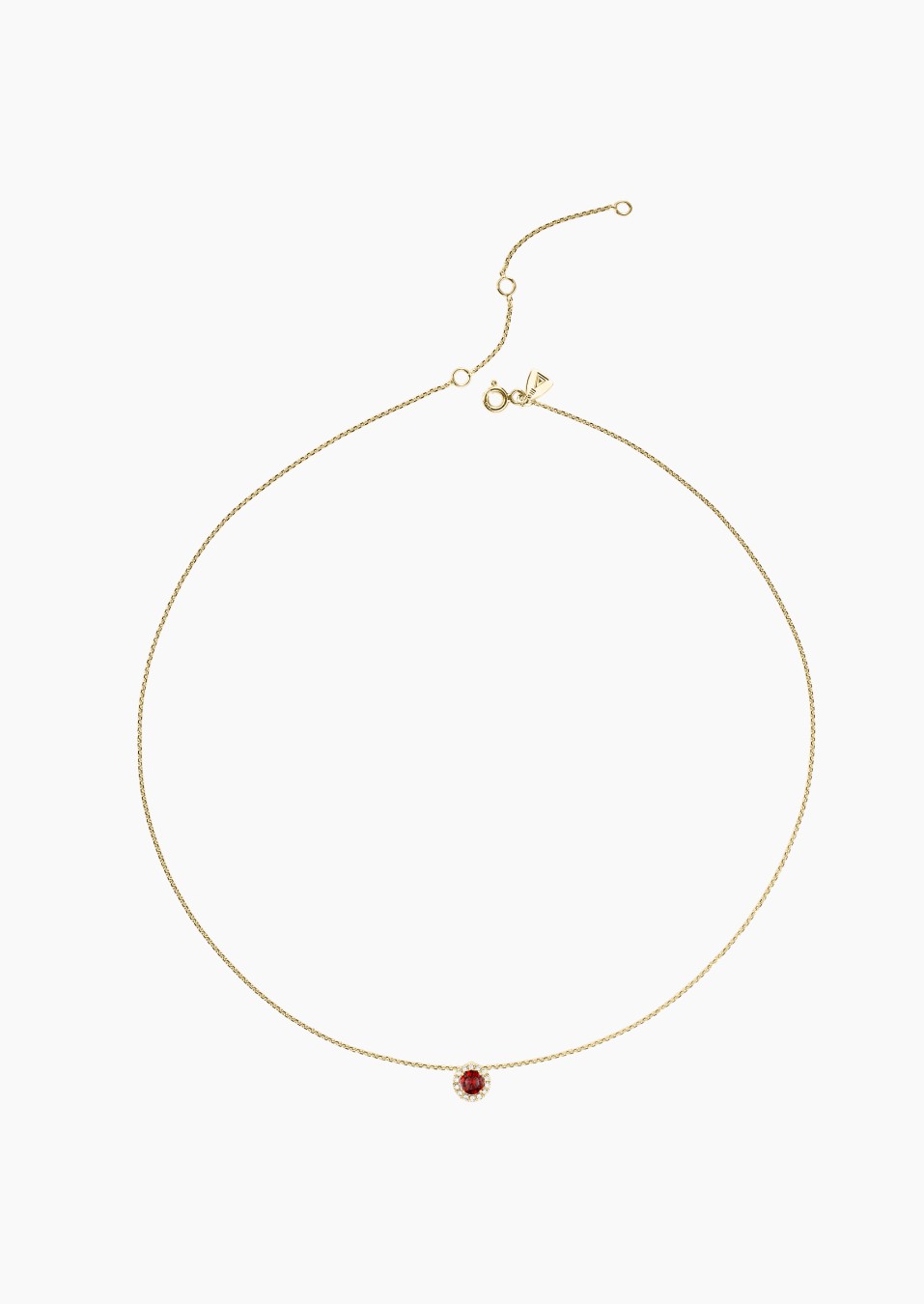 Coquette necklace in gold, ruby and diamonds / Lepage