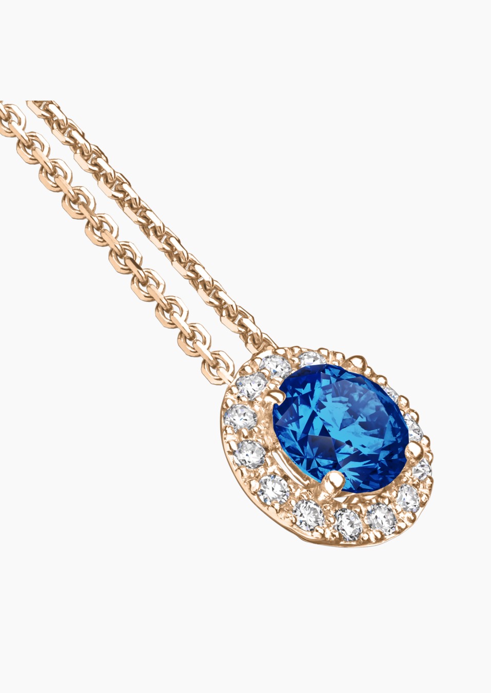 Collier Coquette en or, saphir et diamants / Lepage
