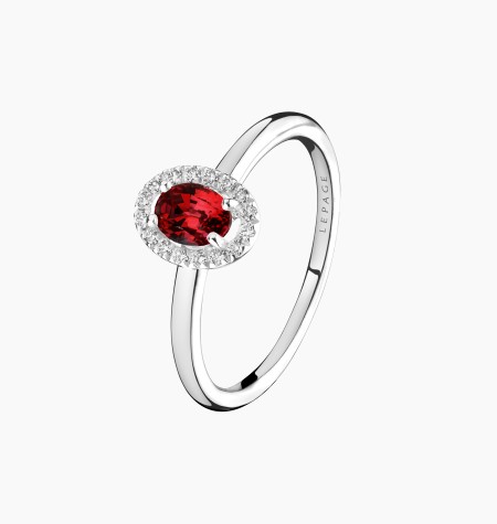Bague Antoinette en or, rubis et diamants / Lepage