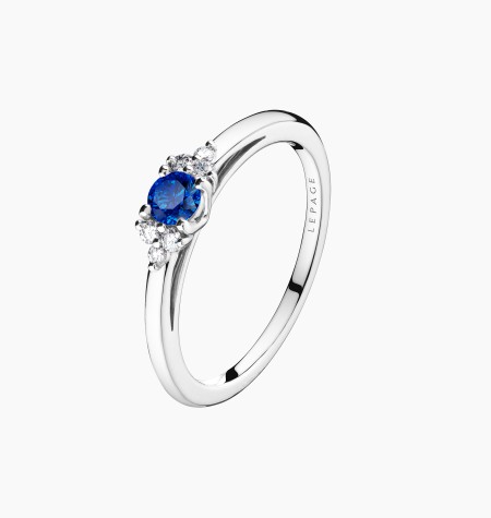 Bague Héloïse en or, saphir et diamants / Lepage