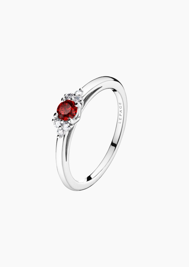 
                                                                                    Héloïse ring in gold, ruby and diamonds / Lepage
                                                                            