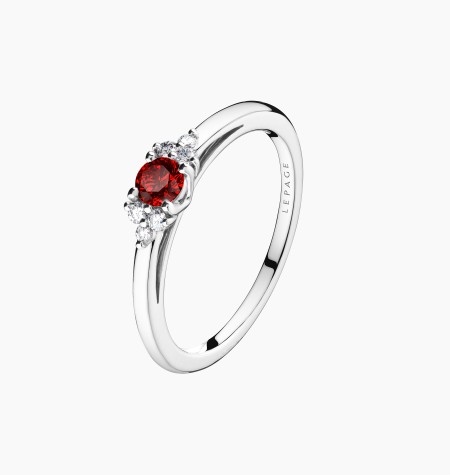 Bague Héloïse en or, rubis et diamants / Lepage
