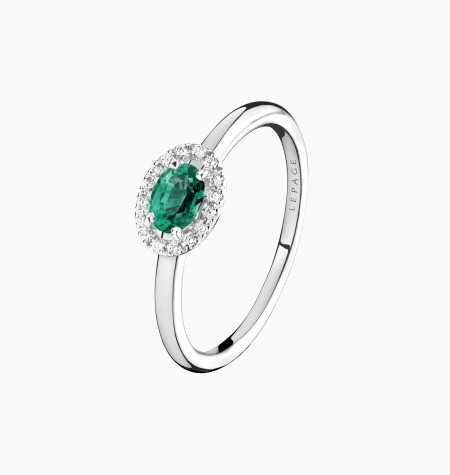 
                                                                                    Eléanor ring in gold, emerald and diamonds / Lepage
                                                                            