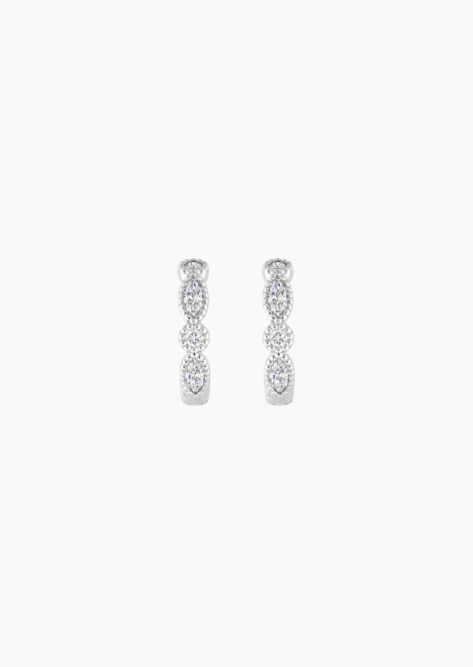 Léontine hoop earrings in gold and diamonds / Lepage
