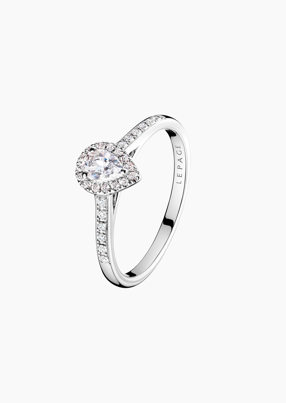 Marcel solitaire in gold and diamonds / Lepage