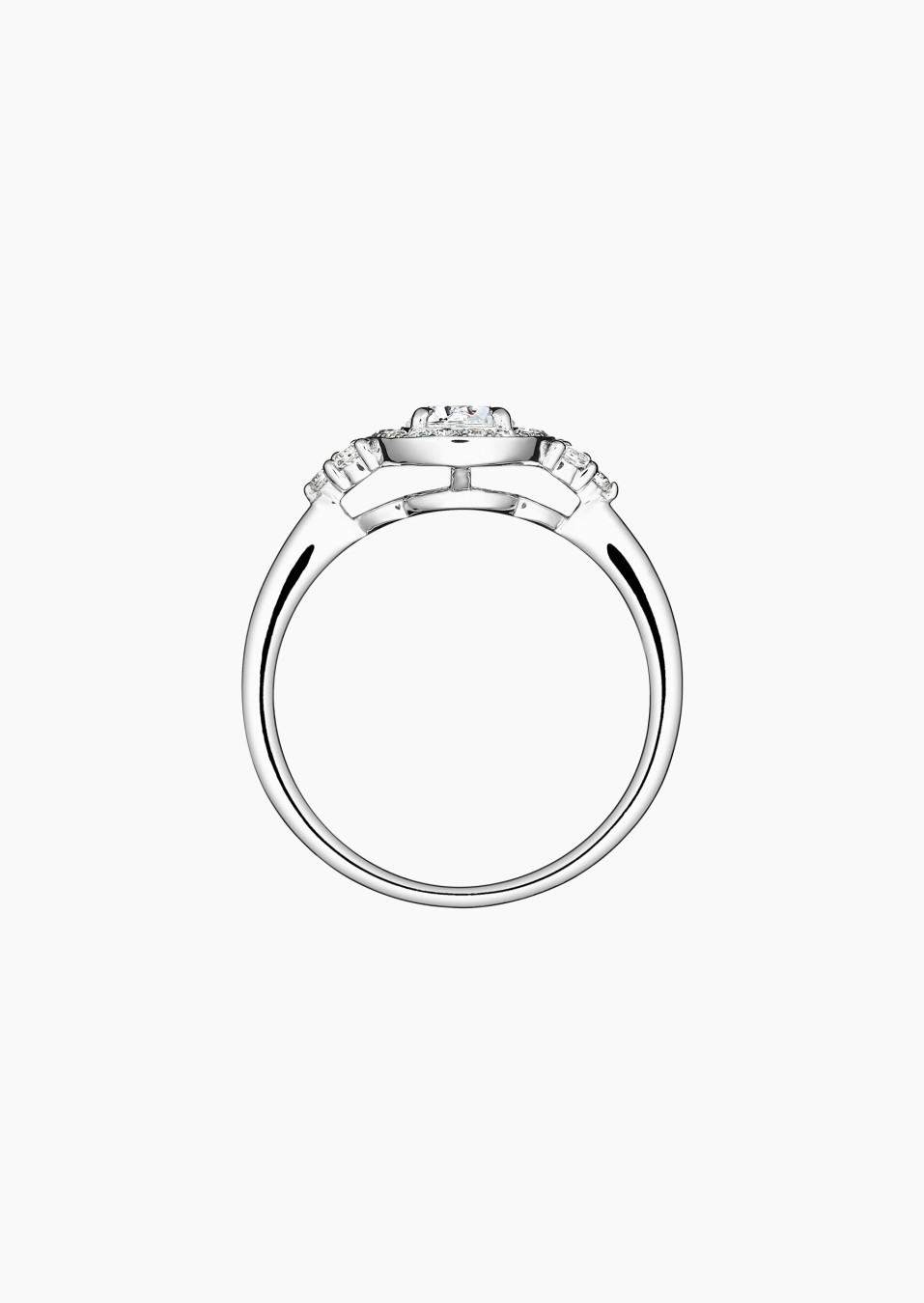Pompadour solitaire in gold and diamonds / Lepage