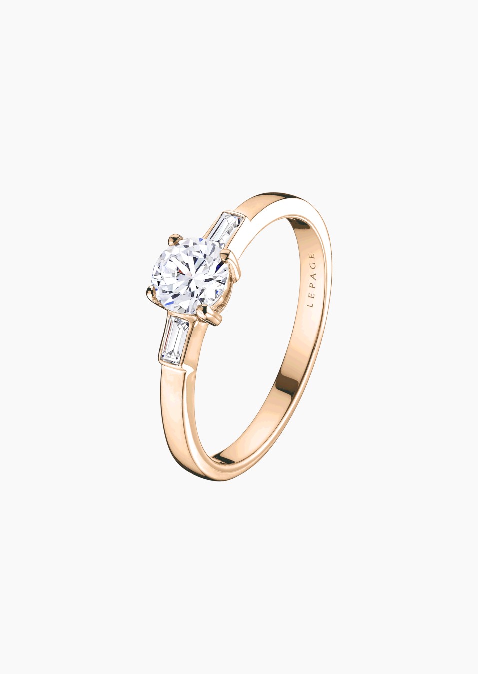 Albert solitaire in gold and diamonds / Lepage