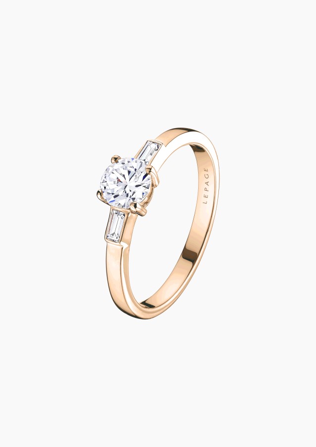 Albert solitaire in gold and diamonds / Lepage