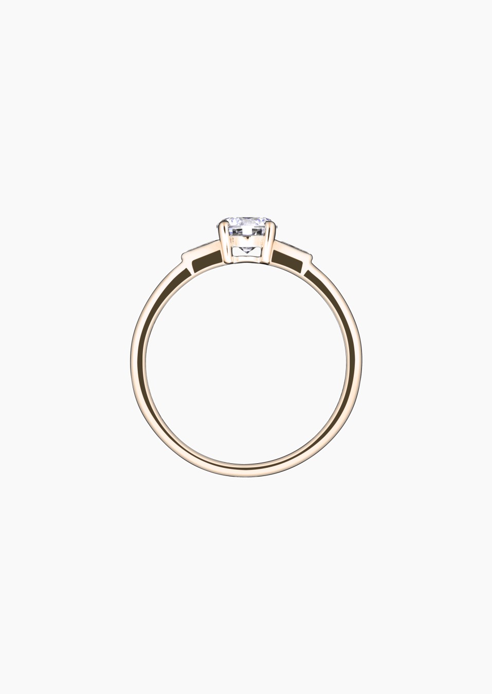 Albert solitaire in gold and diamonds / Lepage