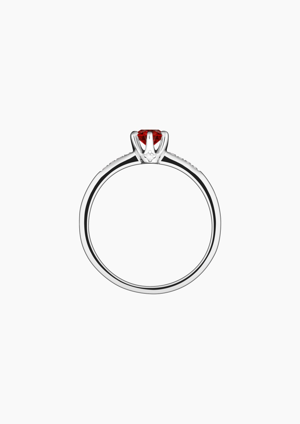 Achille solitaire in gold, ruby and diamonds / Lepage Achille solitaire in gold, ruby and diamonds / Lepage