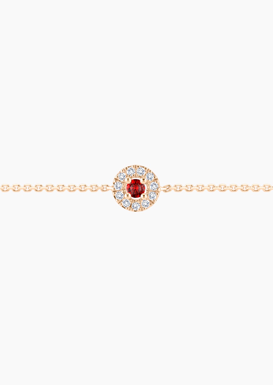 Coquette bracelet in rose gold, sapphire and diamonds / Lepage