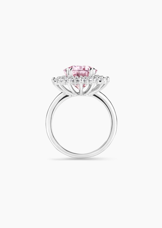 Bague La Coquette en or blanc, tourmaline rose et diamants / Lepage