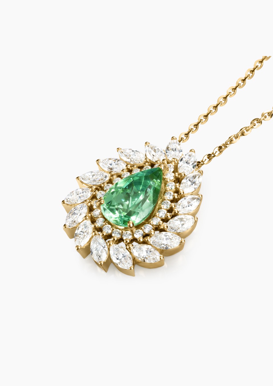 Collier La Suzanne en or jaune et granat / Lepage