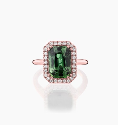 
                                                                                    Bague Marie Lou en or rose, saphir vert et diamants / Lepage
                                                                            