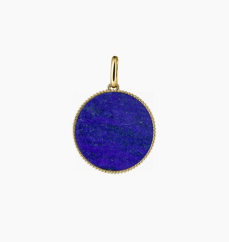 Colette Lune Perlée medal in gold and lapis lazuli / Lepage