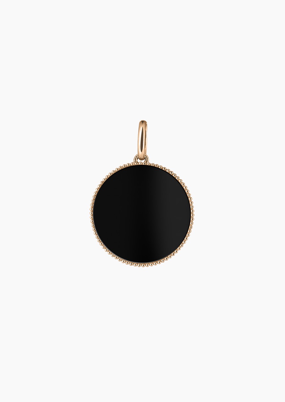 Colette Lune Perlée medal in gold and onyx / Lepage