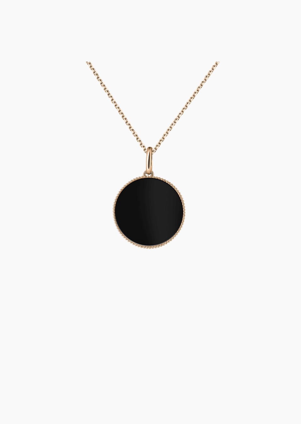 Colette Lune Perlée medal in gold and onyx / Lepage Colette Lune Perlée medal in gold and onyx / Lepage
