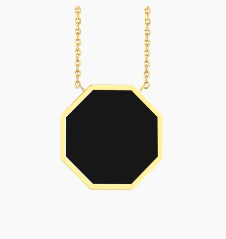 
                                                                                    Octo long necklace in gold and onyx / Lepage
                                                                            