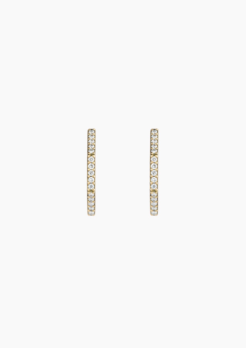 Octo hoop earrings in yellowgold and diamonds / Lepage