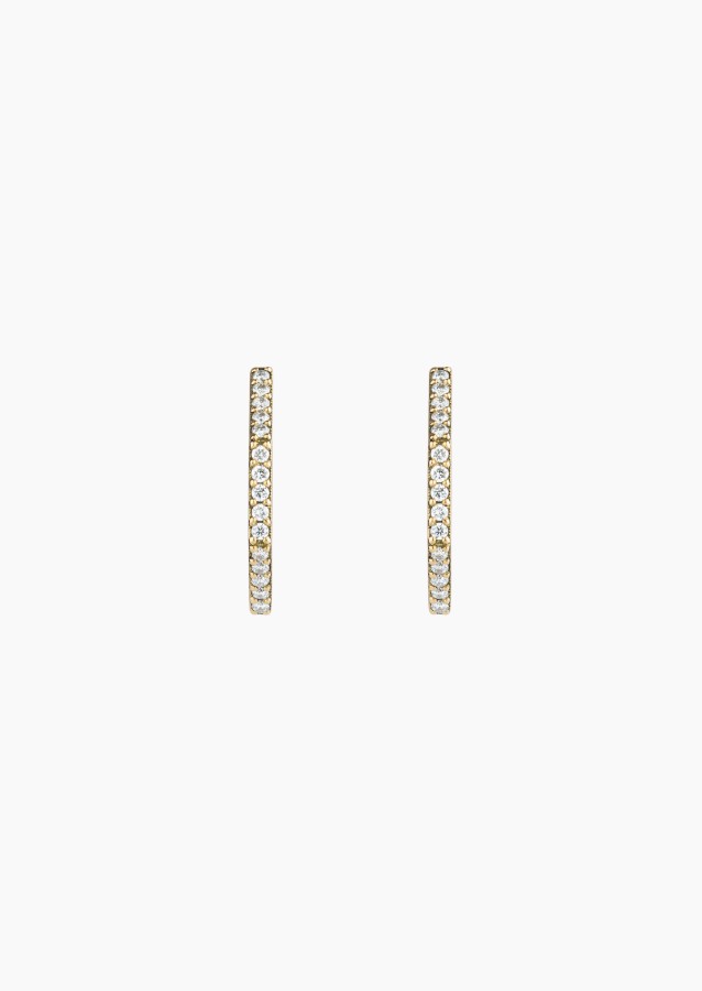 Octo hoop earrings in yellowgold and diamonds / Lepage