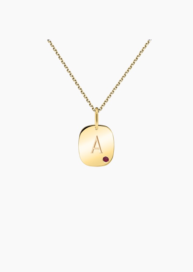 Colette Coussin medal in yellow gold and rubies / Lepage