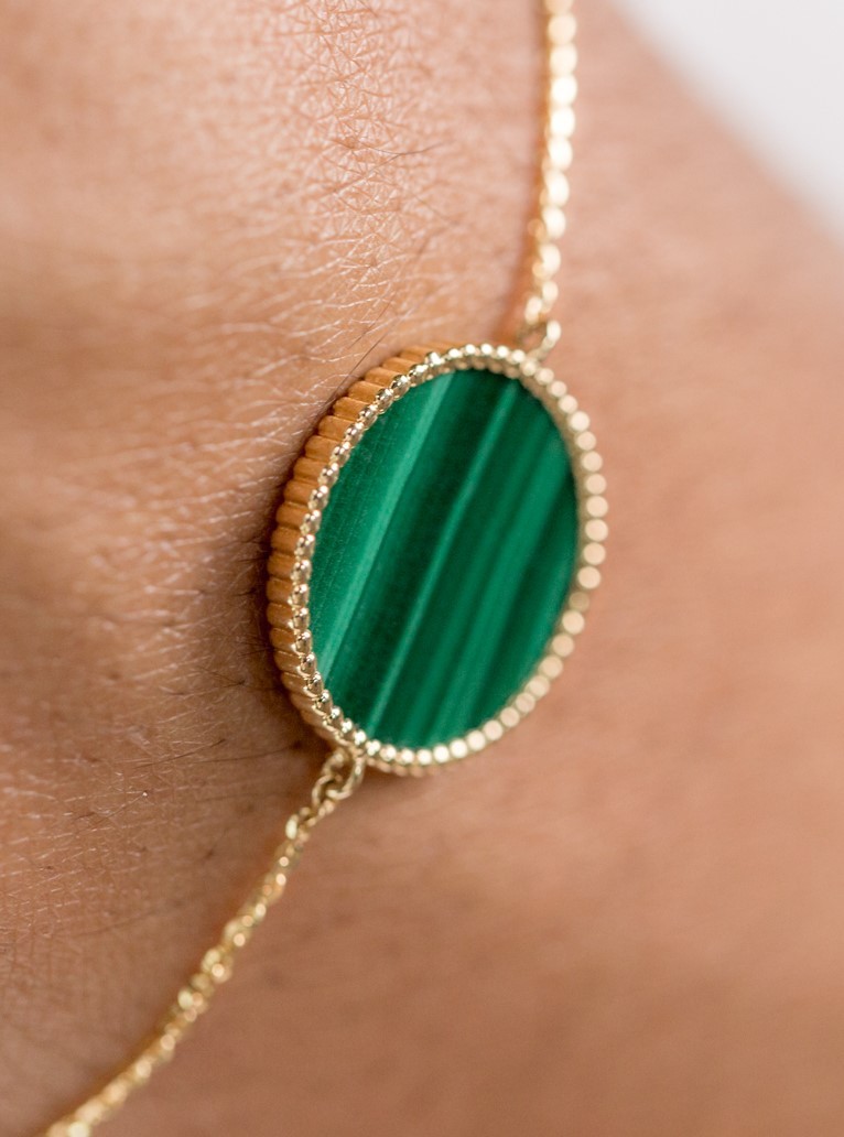 Bracelet Colette Pearl Moon in Malachite 