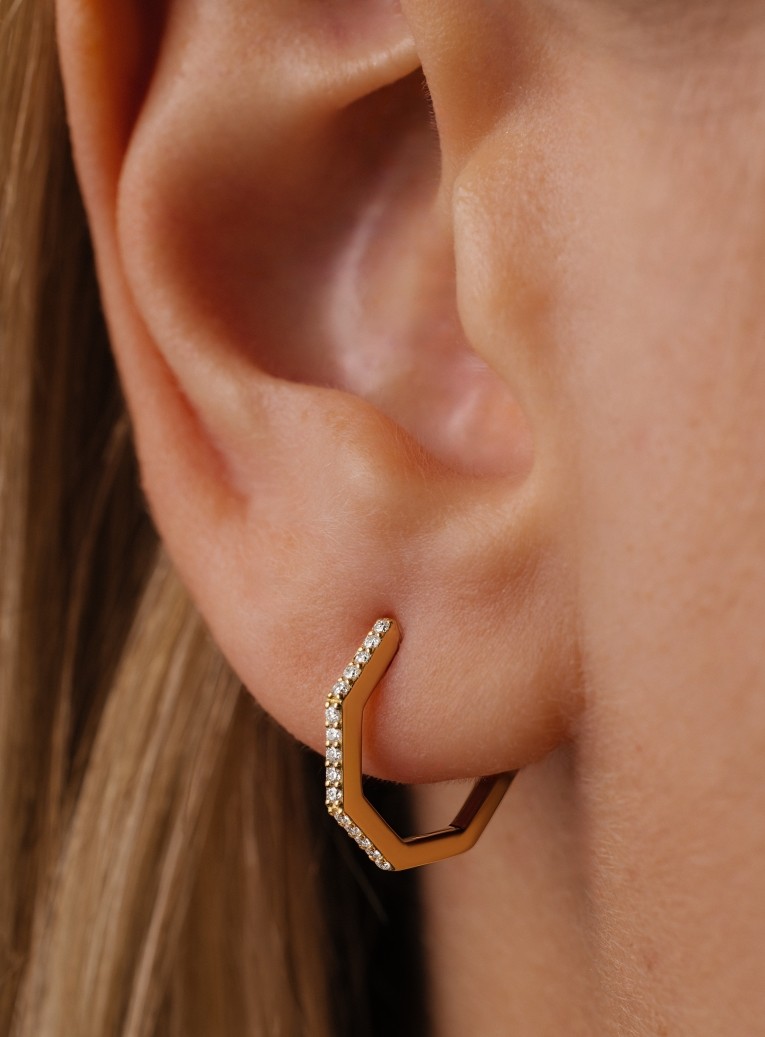 Octo diamond hoop earrings 