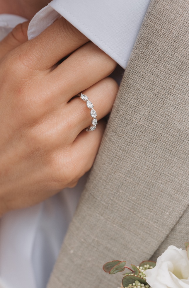 Margaux Wedding Band - Diamonds 