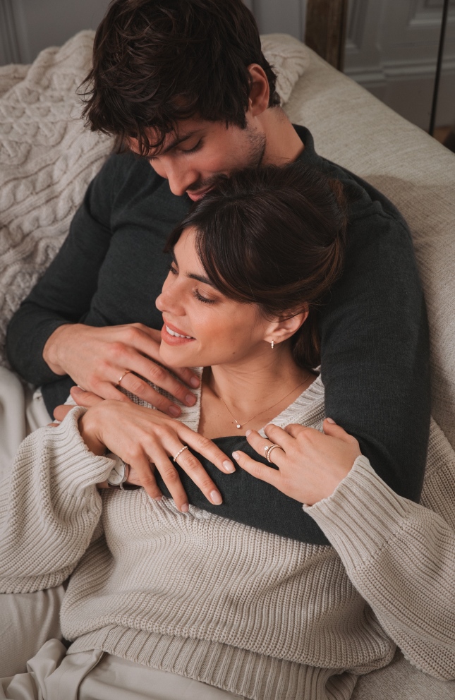 Léontine wedding band - Diamonds 