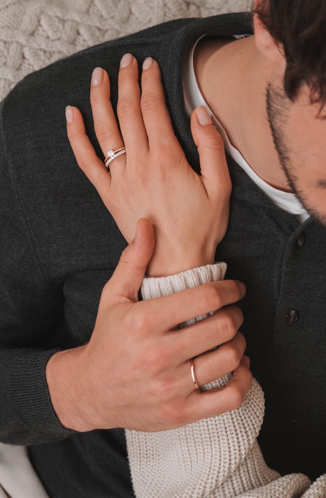 Léontine wedding band - Diamonds 